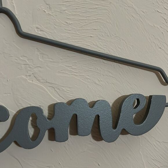 Laundry Room Decor Sign Gray Metal Hanger Welcome Store Sewing Craft Room NWT - Picture 7 of 8